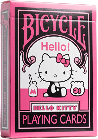 Bicycle Hello Kitty Black & Pink Premium Oyun Kağıdı Koleksiyonluk iskambil Kartları Destesi
