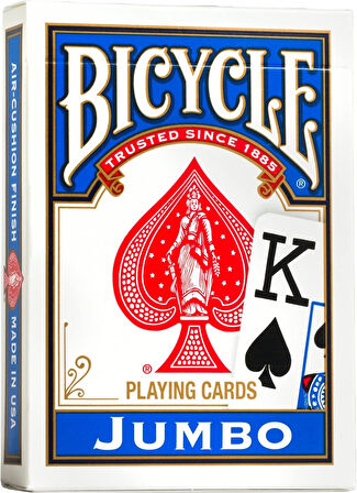 Bicycle Jumbo Index Mavi Oyun Kağıdı iskambil Kartları Destesi