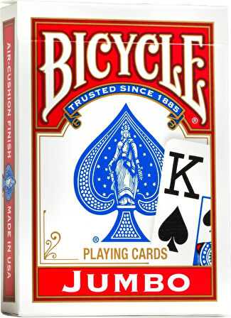 Bicycle Jumbo Index Kırmızı Oyun Kağıdı iskambil Kartları Destesi