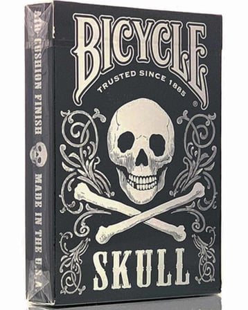 Bicycle Skull Metallic Silver Oyun İskambil Kartı