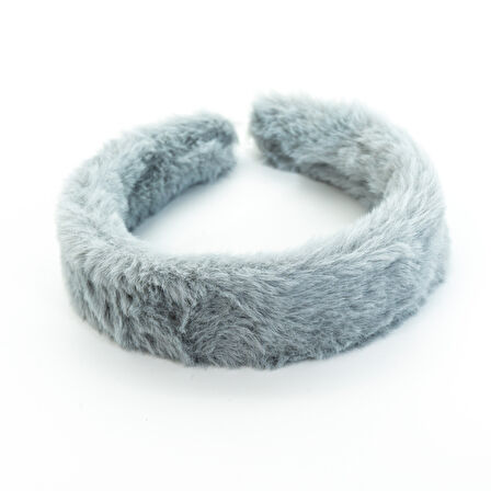 Biem Düz Peluş Taç Açık Gri