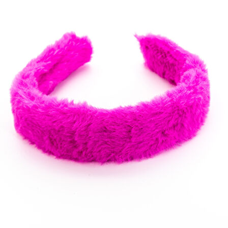 Biem Düz Peluş Taç Fuşya