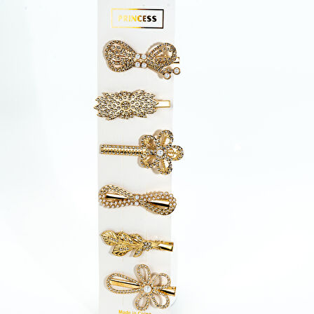 Biem İncili Çıtçıt Yan Toka Set 2