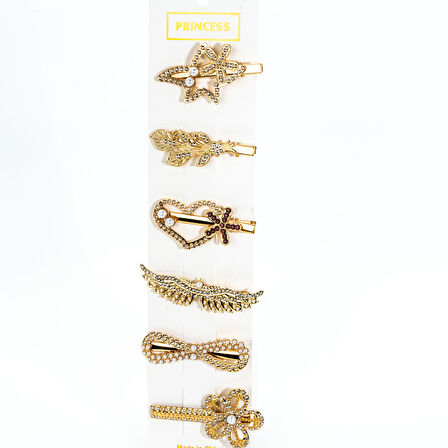 Biem İncili Çıtçıt Yan Toka Set 1