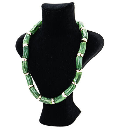 Biem Kemik Yeşil Kolye