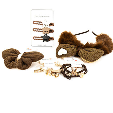 Biem Kahverengi Toka Set