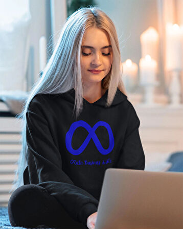  Yazılımcılara Özel Meta Baskılı Kangru Sweat (2'li Paket), Unisex, Regular Hoddie