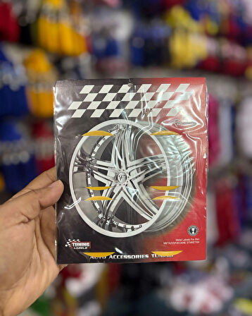 Universal Araç Uyumlu, Merceds Jant Göbeği Arması, Sticker 4'lü Set 60mm