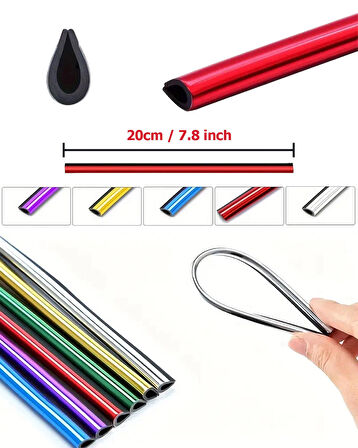 Tüm Araçlara Uyumlu, Evrensel U-Şekilli Araba Klima Çıkışı Dekoratif Yumuşak Şerit Aksesuarları