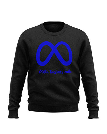 Yazılımcılara Özel Meta Baskılı Sweatshirt, Unisex, Regular Kesim