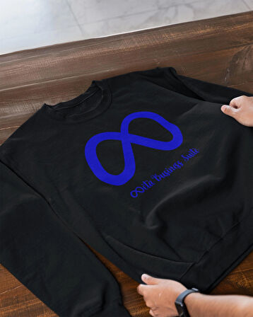 Yazılımcılara Özel Meta Baskılı Sweatshirt, Unisex, Regular Kesim