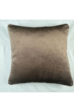 Kadife Biyeli Kırlent Kılıfı 40x40