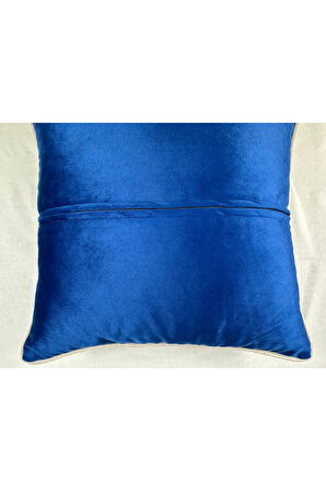 Kadife Biyeli Kırlent Kılıfı 40x40