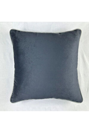 Kadife Biyeli Kırlent Kılıfı 40x40