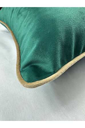 Kadife Biyeli Kırlent Kılıfı 40x40