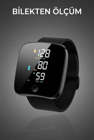 Bilekten Tansiyon Ölçer Dijital Türkçe Sesli Renkli LCD Ekranlı Şarjlı Tansiyon Aleti