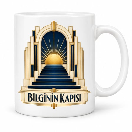 Bilginin Kapısı Tasarımlı Porselen Kupa - MODEL 683