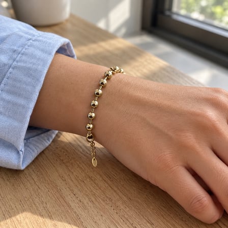 XP Marka 14K Altın Renginde Dorika Zincir  Kadın Bileklik