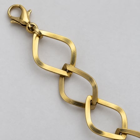 Veyra Gold Geometrik Halka Zincir Kadın Bileklik – Heykelsi Şıklık