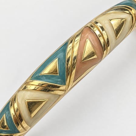 Dora’s Shine Prizma Aura Altın Renk Geometrik Desenli Çok Renkli Mineli Kadın Bileklikı - 16,5 - 18 cm (60)