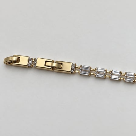 XP Éclat Işık Yolu Baget Taşlı 14K Altın Renginde Kadın Bileklik - 16,5 - 18 cm (60)