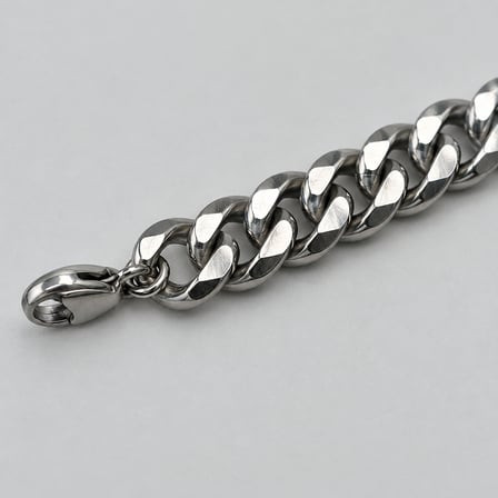 Dora’s Shine Silver Edge Gümüş Renk Gurmet Zincir  Bileklik – Ayarlanabilir Erkek Bileklik
