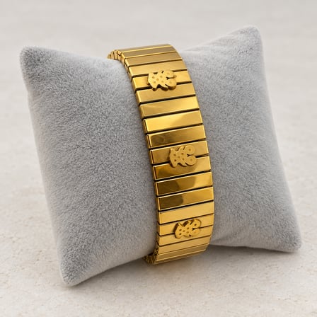 Monarch Glow Kelebek Figürlü Gold Kadın Bileklik – 316L Paslanmaz Çelik