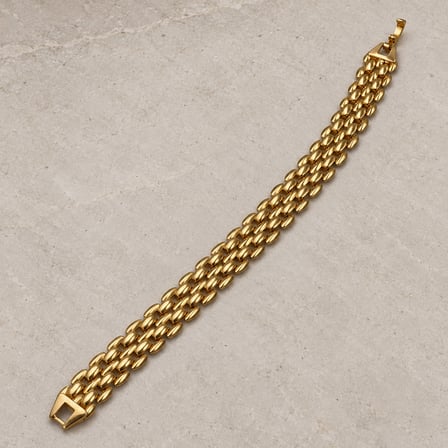 Dora’s Shine Aurelia Altın 14K Renginde Renk Oval Bakla Çok Sıralı Kadın Bileklik - 19 cm
