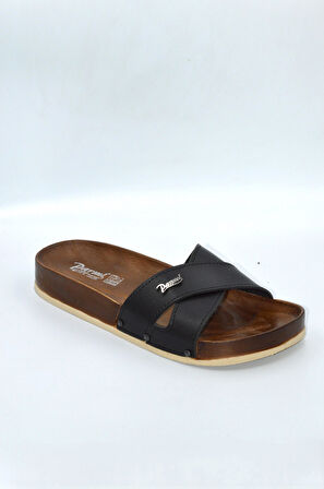 Kadın Siyah Çapraz Anatomik Günlük Terlik