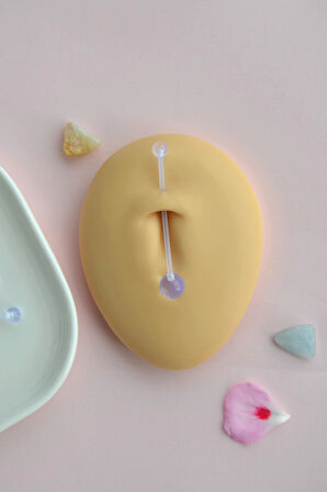 Hamilelik Dönemi Esnek Bioplast Göbek Piercing Seti – 4 Farklı Uzunluk