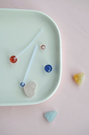 Renkli Toplu Bioplast Hamile Göbek Piercing Seti – 2 Adet (Kırmızı & Mavi)