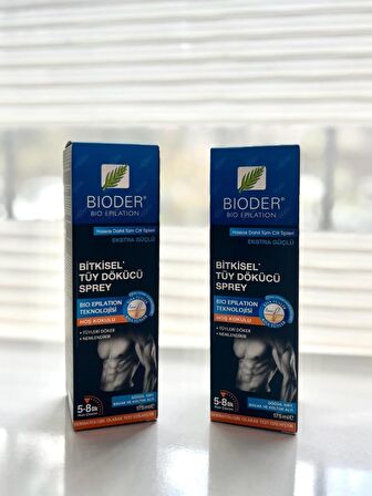 Bioder Bitkisel Tüy Dökücü Sprey Men/Erkek 175 ml 2'Lİ SET