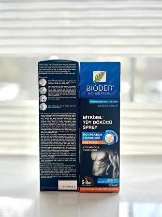 Bioder Bitkisel Tüy Dökücü Sprey Men/Erkek 175 ml 2'Lİ SET