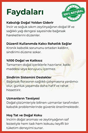 BioRelax ◆ %100 Doğal Kabız.lık Çözümü ◆ Zeytinyağı İncir Karışımı ◆ Bitkisel Destek ◆ Detox Form