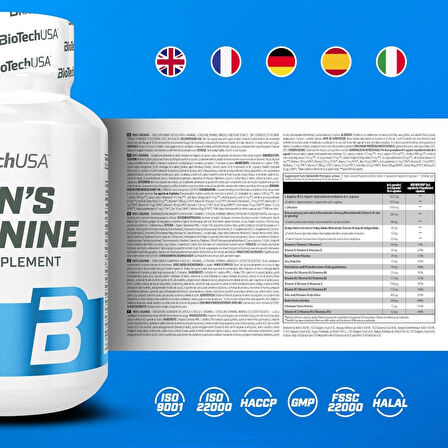 BioTech USA Men's Arginine(Arjinin) 90 tablets