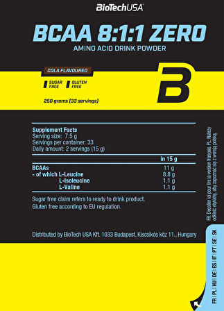 Biotech Usa Bcaa 8:1:1 Zero