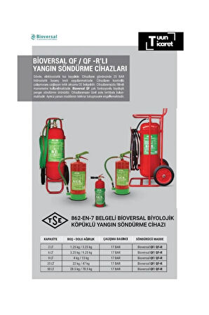 AYG MARKA 6KG Bioversal Elektirikli Araçlar Ve Lityum-İyon Batarya (Pil,Akü) Yangın Söndürme Cihazı