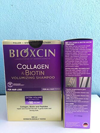 Bıoxcın Collagen Bıotın Hacim Şampuan 2'li Set