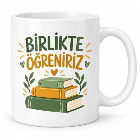 Birlikte Öğreniriz Tasarımlı Porselen Kupa - MODEL 301