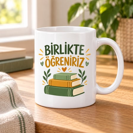 Birlikte Öğreniriz Tasarımlı Porselen Kupa - MODEL 301