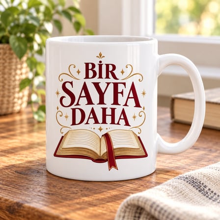 Bir Sayfa Daha Tasarımlı Porselen Kupa - MODEL 322