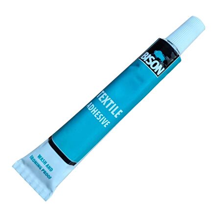 Bison Yıkama ve Ütüye Dayanıklı Beyaz Kumaş ve Tekstil Yapıştırıcısı 25 Ml