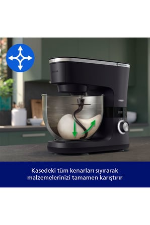 Et kıyma aparatlı, Sıçratmaz Kapaklı, 5.5 L Hazne, HomeID Uygulamalı ProKnead Teknolojisi Mikser