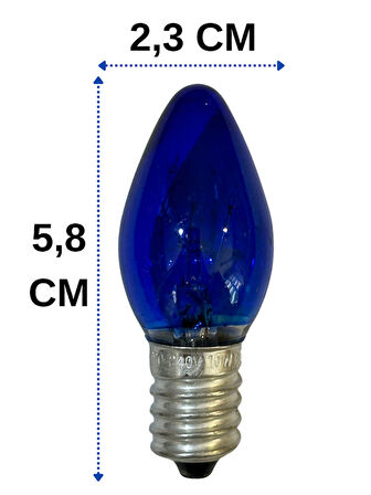 Bizim 10W Mavi Işık E14 Duylu Dim Edilebilir Mum Ampul (10 Adet)