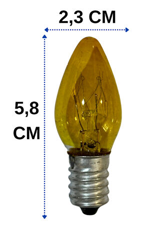 Bizim 10W Açık Sarı Işık E14 Duylu Dim Edilebilir Mum Ampul (10 Adet)