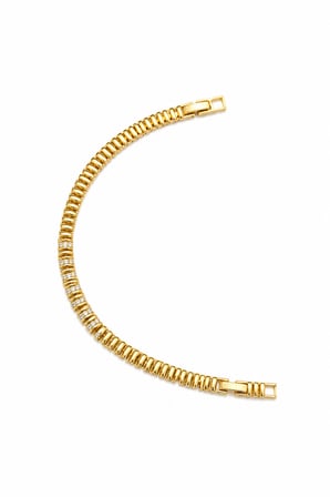 Balenbi Jewelry Spiral Zincir Baget Zirkon Taş Detaylı Kadın Bileklik 14K Gold Renk 1226