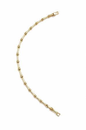 Balenbi Jewelry 14K Gold Paslanmaz Çelik Bambu Zincir Kadın Bileklik Şık Minimal Tasarım 1241