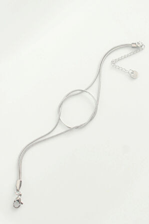 316L Çelik Gümüş Renk Düğüm Model Bileklik