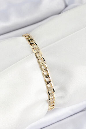 Xuping Pirinç Klasik Ezme Zincir Model Gold Renk Kadın Bileklik