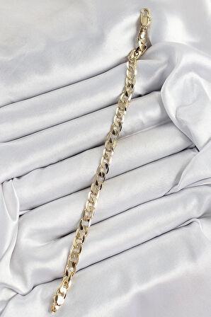 Xuping Pirinç Klasik Ezme Zincir Model Gold Renk Kadın Bileklik